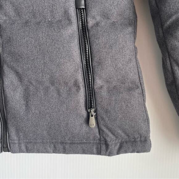 Alp-n-rock Chamonix down quilted bomber jacket steel grey and Swiss red size S - Picture 5 of 13